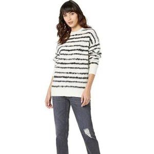 Line the label oversized pullover sweater cream grey size S